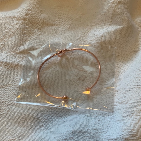 Rose Gold Knot Cuff Bangle Bracelet - Picture 5 of 5